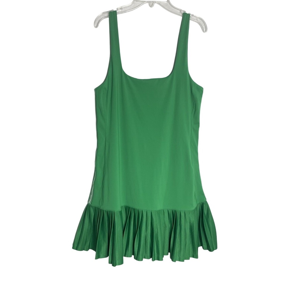 J CREW ACTIVE Green Pleated Mini Dress Tennis Pickleball Size Medium